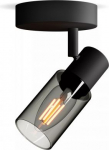 Ceiling/wall spotlight Palms, E14, 1x25W, IP20, black 929004105001 | 8720169299276