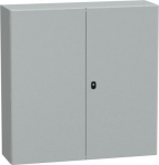 Spacial S3D dbl plain door with mount.plate. H1000xW1000xD300 IP55 IK10 RAL7035.. range of product: Spacial S3D - device application: multi-purpose - product or component type: compact enclosure - enclosure nominal height: 1000 mm - enclosure nominal ...