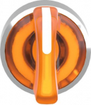 Head for illuminated selector switch, Harmony XB4, metal, orange handle, 22mm, universal LED, 3 posi ZB4BK1753 | 3389110891102