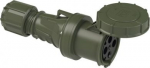 CEE connector 4x63A (3P+PE) 6h IP67 POWER TWIST with cap green 234-6.U | 9003399446320