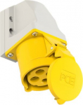 CEE wall mounted socket (compact) 32A 4p 4h IP44 124-4K