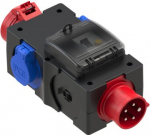 Distribution box plastic mobile 6F 16/5 2xSSD GS16/5 Ea IP44, black ST.ANTON 9439004 | 5902082014690