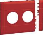 Frontplate 2-gang socket outlet for BRA/H/S 120 stackable halogen red GB120203020 | 4012740855266