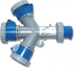 3 way CEE connector 3x16A (2P+E) 230V IP67 blue 9432001 | 9003399049699