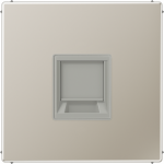 Centre plate DATA socket 1xRJXX, stainless steel, LS ES1969-1WE | 4011377177802