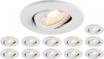 Set consisting of 12x 1007090 UNIVERSAL DOWNLIGHT MOVE PHASE IP20 38&deg; and 1007092 UNIVERSAL DOWNLIGHT cover IP20 white round 1007274 | 4024163275996
