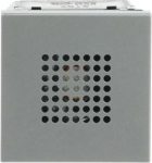 Color: Silver.   Rated voltage: 127 Vac / 60 Hz   4 melodies available   Acoustic power at 1 meter with cover plate: 72 dB   Size: 2 modules. 2CLA222410N1301 | 8427238086514