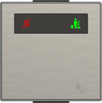 Color: Stainless Steel   Rocker for DND/MUR switch, 2-gang, code: 8144.4 2CLA858040A1401 | 8427238224107