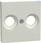 Schneider Electric Merten System M MEG4122-0419 in color polar white is a central plate for TV/SAT socket. This central plate belongs to M-Arc, M-Elegance, M-Plan, M-Plan glass, M-Smart, M-Star, System M aesthetic group. The fixing mode of this devic ...