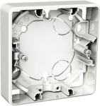 Mounting box, Exxact, surface mount, 1-gang, low(21mm), IP21, white WDE002351 | 3606480209499