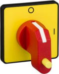 Cam switch Operating head, Harmony K, for multifixing, plastic, yellow, 45 x 45 mm, red handle, mark KCG3Y | 3389110782974