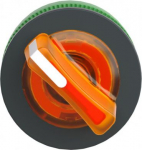 Head for illuminated selector switch, Harmony XB5, plastic, orange handle, universal LED, 2 position ZB5FK1253 | 3606481339515