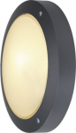 BULAN wall and ceiling light, round, anthracite, E14, max. 60W, frosted glass 229075 | 4024163140188