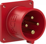 CEE-flanged plug 4x16A (3P+PE) 6h IP44 red 60x60 614-6F6 | 9003399066863