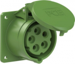 CEE-flanged socket 5x16A (3P+N+PE) 2h IP44/IP54 75x75 green 315-2F7 | 9003399045110