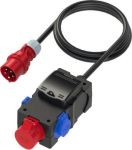 Distribution box plastic mobile 6F 16/5 2xSSD Ea IP44, ST.ANTON, black, with cable H07RN-F 5G2.5mm2, 5x16A 400V, 2m 9439007 | 5902082013600