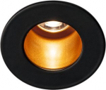 HORN MINI EL recessed ceiling light, black/gold, 3000K, 12&deg; 1000917 | 4024163192095