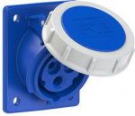 CEE-flanged socket 3x16A (2P+PE) IP67 6h 70x85 4132-6f78 | 9003399116056