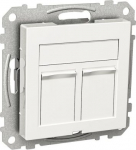 Cover plate for data outlet 2xRJ white Exxact WDE002834 | 3606480207518