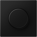 Centre plate with knob for dimmer, matt graphite black, LS KNX LS1940SWM | 4011377186521