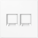 Centre plate 2x modular jack, white, LS LS1969-2WEWW | 4011377177970