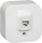RJ 45 socket Forix - surface mounting - IP 2X - UTP cat. 5e - white 782424 | 3245067824245