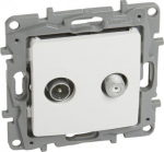 TV-SAT terminal socket Niloe - attenuation -10 dB - white 764558 | 3414970683465