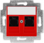 Double data socket outlet, RJ45 cat.5 + RJ45 cat.5 2CHH295118A6065 | 8592624111733