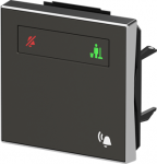 Color: Soft Black   Rocker for DND/MUR switch, 2-gang, code: 8144.4 2CLA858040A1501 | 8427238224114