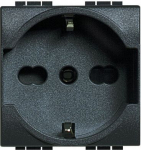 Socket 2P+T 16A 250 Vac - earth lateral contacts for Plugs german standard BT-L4140/16 | 8012199491691