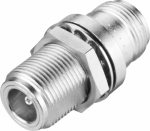 N-Connect Female/female Panel feedthrough, cabinet bushing, 2.4 GHz and 5 GHz for Wall thickness max. 4.5 mm 6GK5798-2PP00-2AA6 | 4019169854450