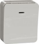 Push-button, Exxact Surface, 1-p/ two-way with red LED indication, screwless, white WDE015546 | 3606489504243