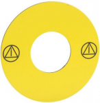 Unmarked legend &Oslash;45 for emergency stop pushbutton. range of product: Harmony XB6 - accessory / separate part designation: blank legend - accessory / separate part type: legend - accessory / separate part category: marking accessories - accessory / se ...