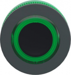 Head for illuminated push button, Harmony XB5, plastic, green flush mounted, 30mm, universal LED, il ZB5FW933 | 3606481339713