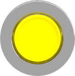 Head for illuminated push button, Harmony XB4, metal, yellow flush mounted, 30mm, universal LED, unm ZB4FH083 | 3606489581664