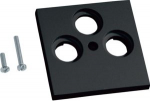 Central plate TV/SAT 3-gang, for Frontplate 55, hfr, graphitblack GZSAT3A9011 | 4012740983242