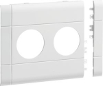 Frontplate 2-gang socket outlet for BRA/H/S 120 stackable halogen pure white GB120209010 | 4012740855297