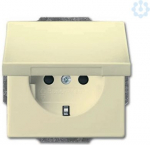 Socket outlet with lid, cream Solo Savanne 20EUK-82 2CKA002018A1465 | 4011395995327