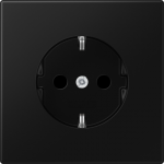 Socket outlet 16A/250V, grounded, screwless, matt graphite black, LS LS1520SWM | 4011377186460