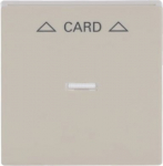 For card switch. For insert 2025 U. Suitable for cards sized 54 x 86 mm. The inner part of the cover plate is made of light-conducting plastic, so that the card slot is illuminated. 2CKA001710A3640 | 4011395064832