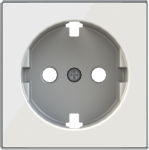 Color: White Glass   Cover plate for Schuko socket outlet code: 8188.9 2CLA858890A2101 | 8427238136509