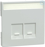 Cen.pl. 2-gng w. label field f. Sch neider Electric RJ45-Connctr.lotus MEG4574-6035 | 4042811197315