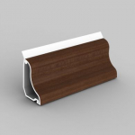 Floor trunking LP 35, wooden imitation - DARK OAK, 2 m, carton. Intended for mounting into the corner between floor and wall. Soft-edged edge for better adhesion to the substrate. Suitable for floating floors. LP 35_I2 | 8595057667884