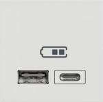 New Unica - 2 USB charger 2.4 A - Type A and C - white NU301818 | 3606489516833