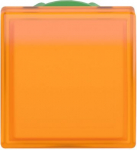 Head for pilot light, Harmony XB5, square orange, 22mm, with plain lens, universal LED ZB5CV053 | 3389110934755