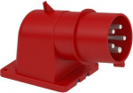 Wall mounted plug 5x32A (3P+N+E), 380...415 VAC, IP44, red, PratiKa 81821 | 3303430818212