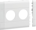 Frontplate 2-gang socket outlet for BRA/H/S 120 stackable halogen traffic white GB120209016 | 4012740993166