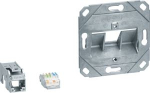 Connection module 1x RJ45, Cat.6a, for Central plate UAE 1-gang, hfr GMKSRJ45C6A1 | 4012740986472