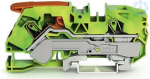 2-conductor through terminal block with lever and Push-in CAGE CLAMP 16 mm&sup2;, green-yellow 2116-1207 | 4055143754446