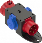 Mobile distribution box ST.ANTON with plug 5x16A and sockets 5x16A, 2xSchuko, IP44 9430402WE | 5907711105060
